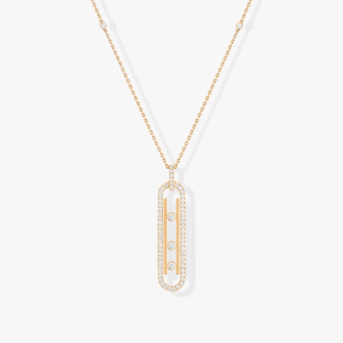 Messika 18k Yellow Gold 0.74cttw Diamond Move 10th Anniversary Necklace 80cm