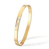 Messika 18k Yellow Gold 0.11cttw Diamond Move Noa Bangle Size Medium