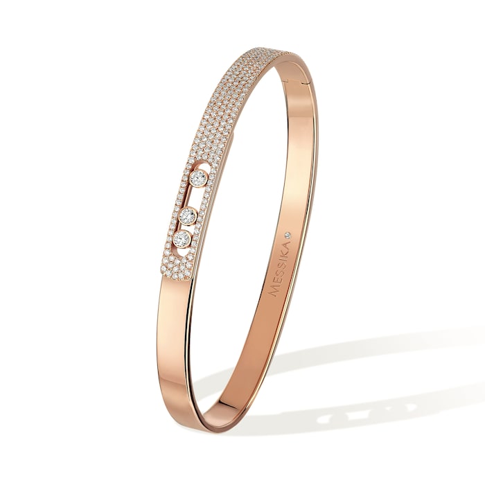 Messika 18k Rose Gold 0.98cttw Diamond Move Noa Bangle Size Medium