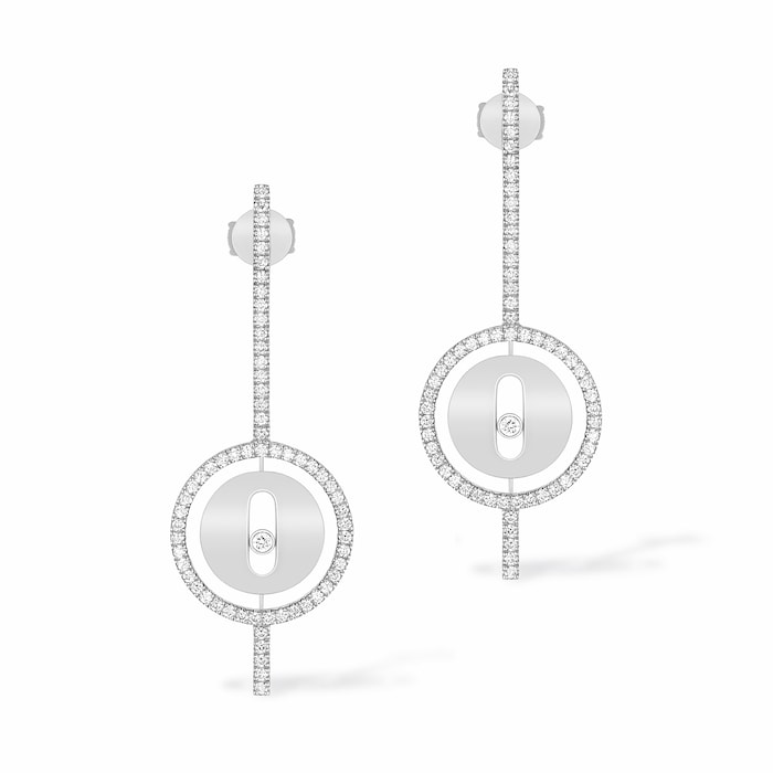 Messika Messika 18ct White Gold 0.64cttw Diamond Lucky Move Arrow Earrings