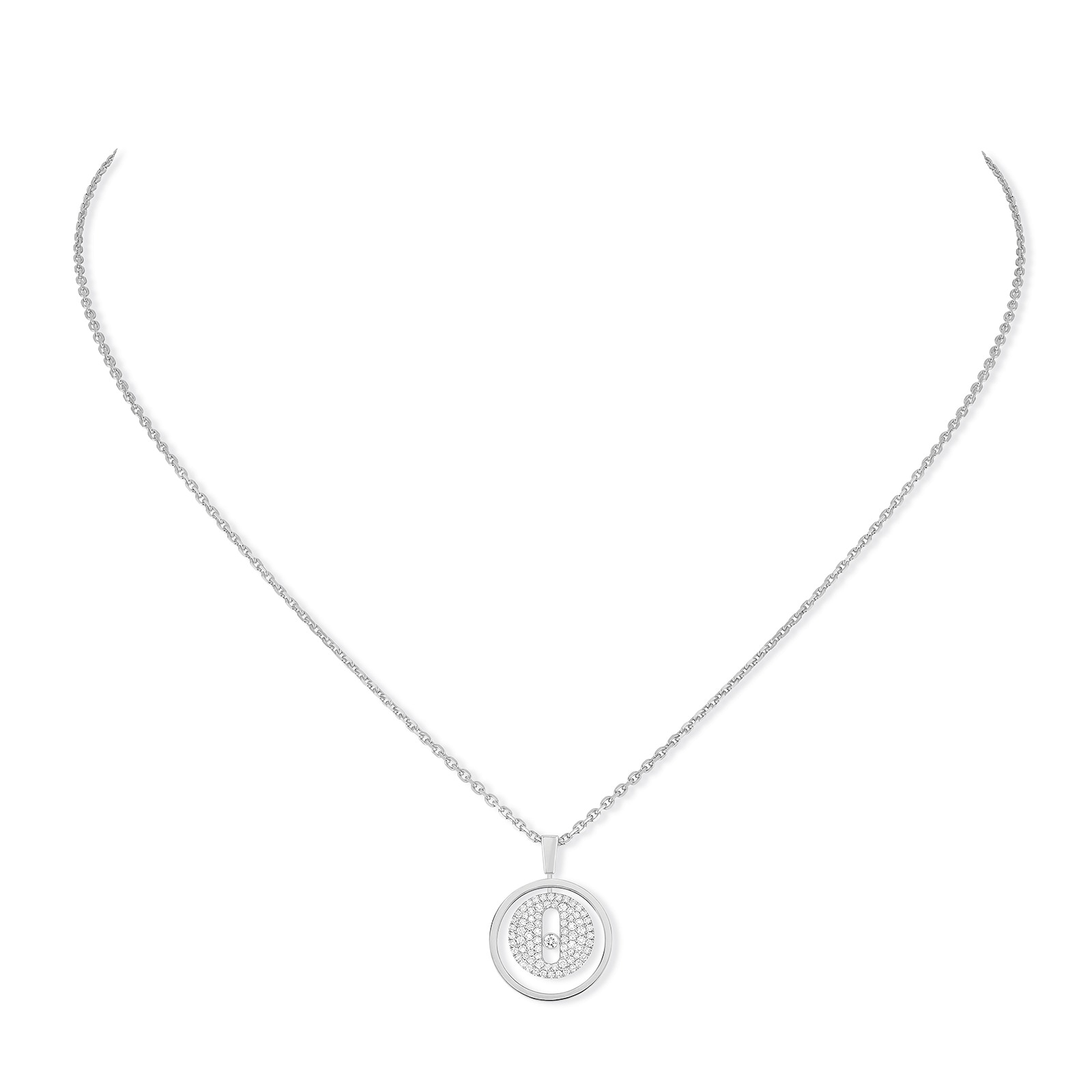 Messika 18k White Gold 0.20cttw Diamond Lucky Move Pendant Messika 18k White Gold 0.20cttw Diamond Lucky Move Pendant