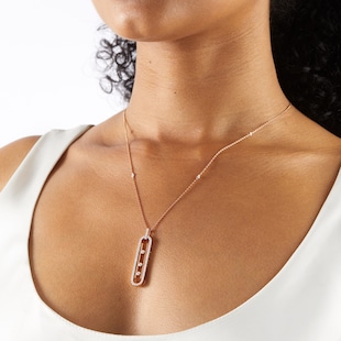 Messika 18ct Rose Gold Collier Move 10th 0.70cttw Diamond Necklace