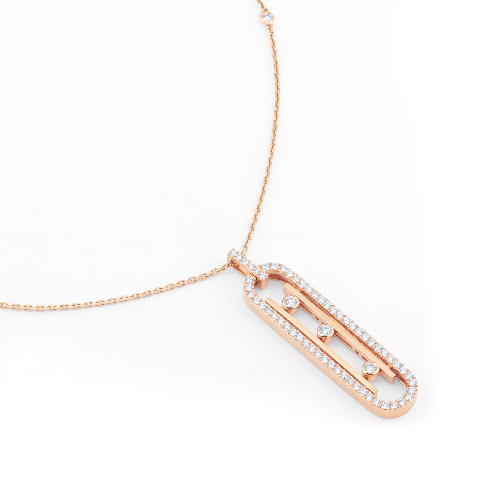 Messika 18ct Rose Gold Collier Move 10th 0.70cttw Diamond Necklace