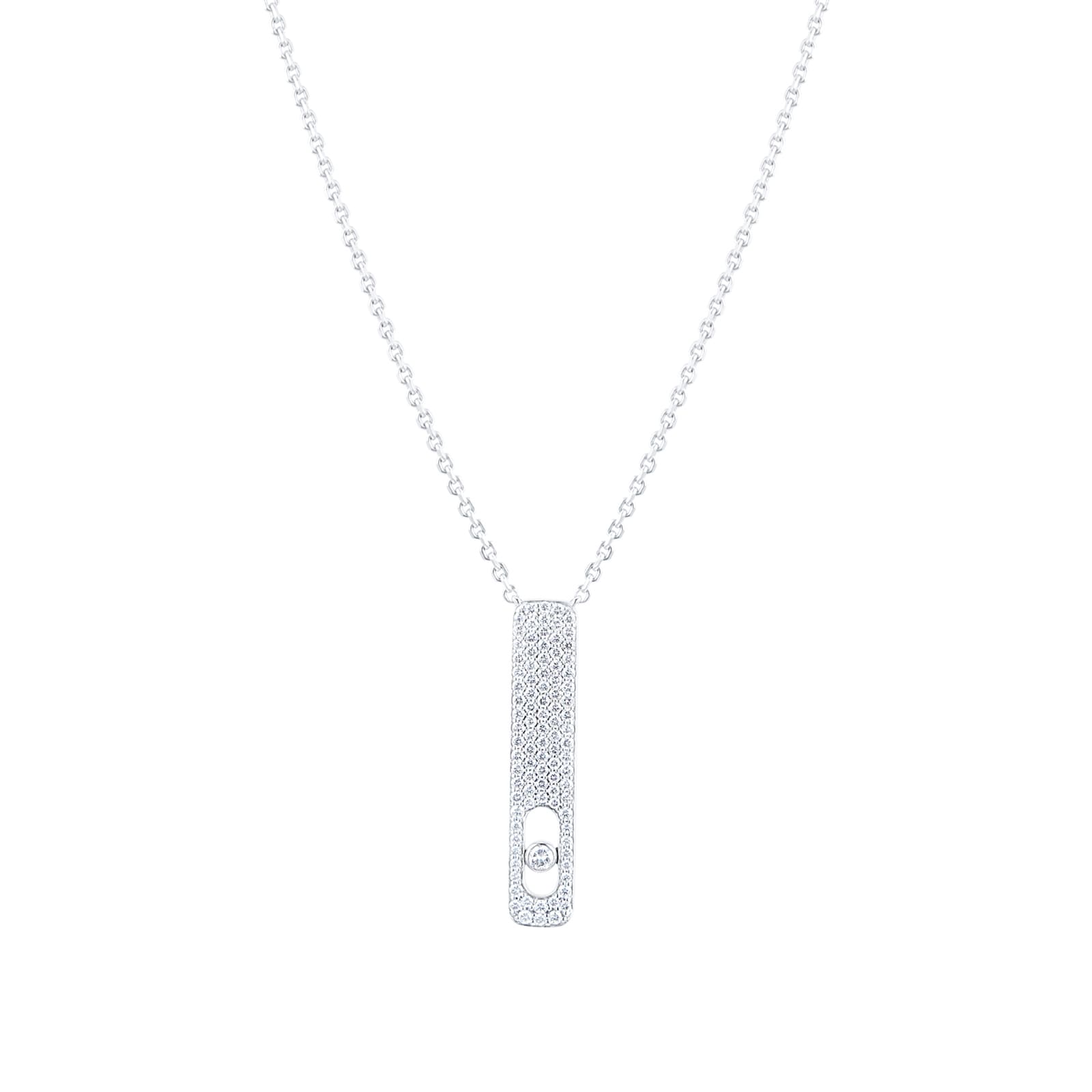 Messika 18ct White Gold 0.30cttw Diamond My First Diamond Pave Necklace