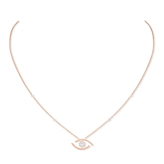 Messika 18k Rose Gold 0.16cttw Diamond Lucky Eye Necklace Messika 18k Rose Gold 0.16cttw Diamond Lucky Eye Necklace