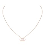 Messika 18k Rose Gold 0.16cttw Diamond Lucky Eye Necklace