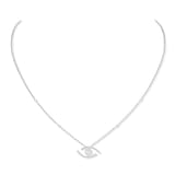 Messika 18k White Gold 0.29cttw Diamond Lucky Eye Pave Necklace
