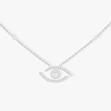 Messika 18k White Gold 0.29cttw Diamond Lucky Eye Pave Necklace