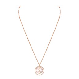 37710662 - 18ct Rose Gold White Mother of Pearl Lucky Move Necklace