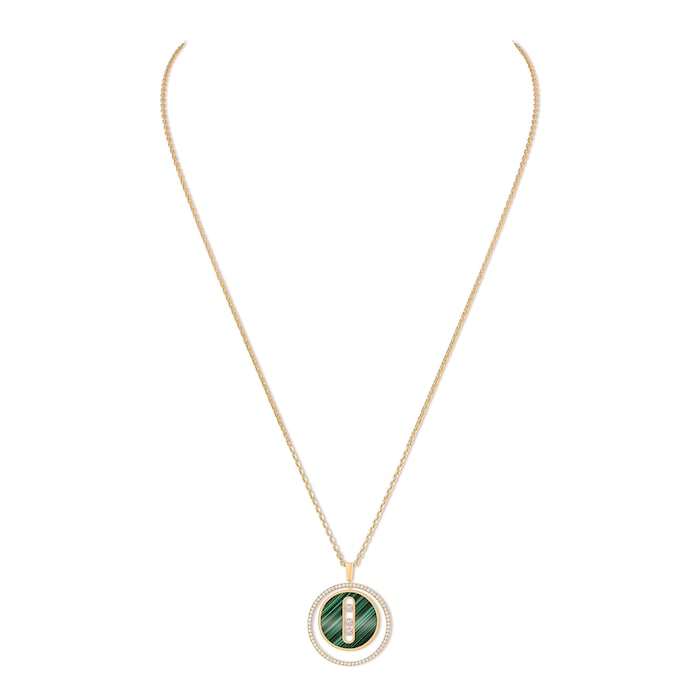 Messika 18ct Yellow Gold Malachite Lucky Move Necklace