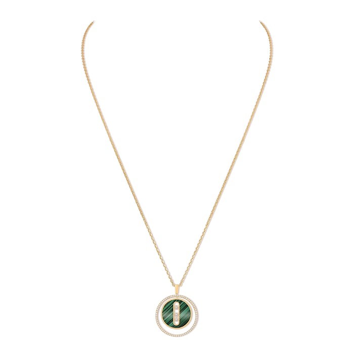 Messika 18k Yellow Gold Malachite Lucky Move Necklace 69cm