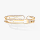 Messika 18k Yellow Gold 0.94cttw Diamond Move 10th Anniversary Bangle Size Medium