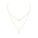 Messika 18k Yellow Gold 0.30cttw Diamond Move Uno 2 Row Necklace