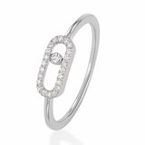 Messika 18k White Gold 0.09cttw Diamond Move Classique Ring Size 6.75