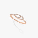 Messika 18k Rose Gold 0.09cttw Diamond Move Uno Ring Size 6.75