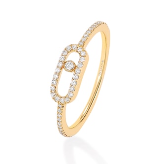 Messika 18k Yellow Gold 0.17cttw Diamond Move Classique Ring Size 6.75 Messika 18k Yellow Gold 0.17cttw Diamond Move Classique Ring Size 6.75