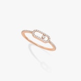 Messika 18k Rose Gold 0.17cttw Diamond Move Uno Ring Size 6.75