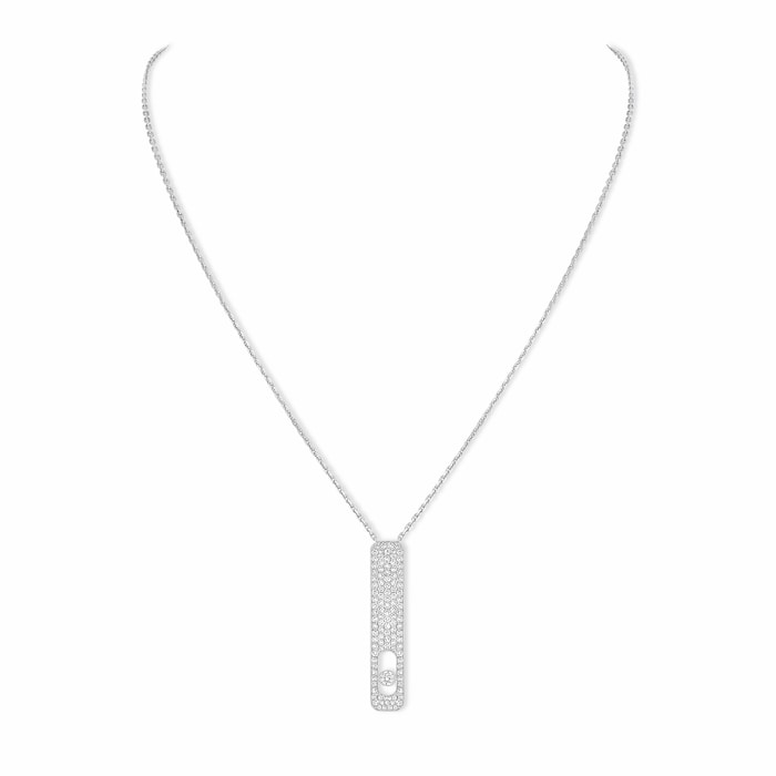 Messika 18k White Gold 1.20cttw Diamond My First Diamond Pave Large Necklace