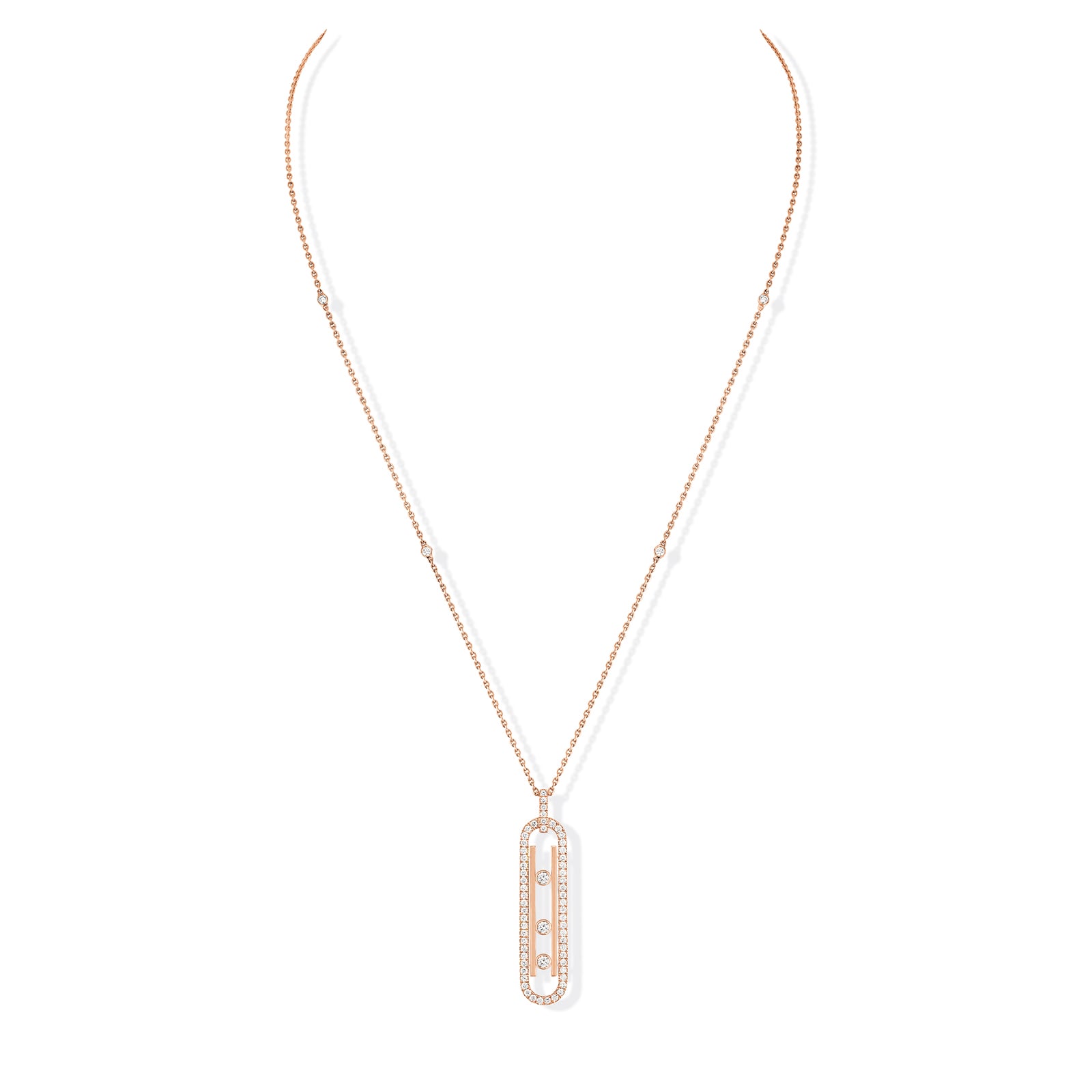 Messika 18k Rose Gold 0.70cttw Diamond Move 10th Anniversary Necklace 80cm Messika 18k Rose Gold 0.70cttw Diamond Move 10th Anniversary Necklace 80cm