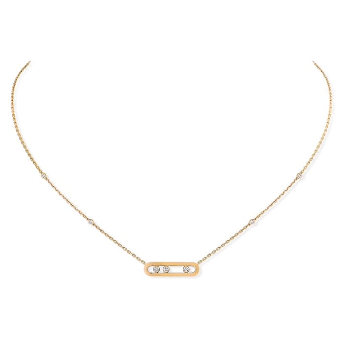 Messika 18k Yellow Gold 0.15ttw Diamond Baby Move Necklace 45cm