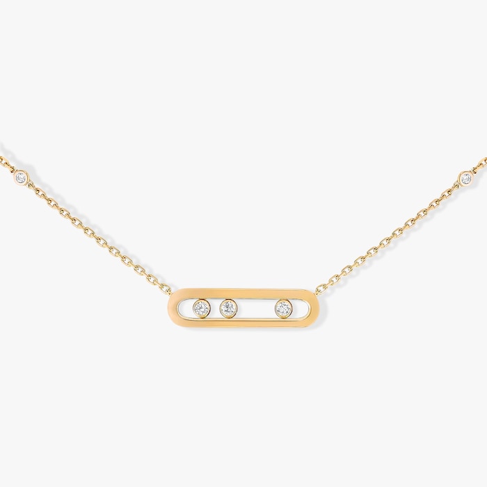 Messika 18k Yellow Gold 0.15ttw Diamond Baby Move Necklace 45cm