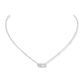 Messika 18k White Gold 0.22cttw Diamond Move Uno Necklace 45cm Messika 18k White Gold 0.22cttw Diamond Move Uno Necklace 45cm