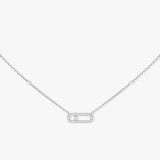 Messika 18k White Gold 0.22cttw Diamond Move Uno Necklace 45cm