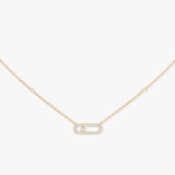 Messika 18k Yellow Gold 0.22cttw Diamond Move Classique Necklace 45cm