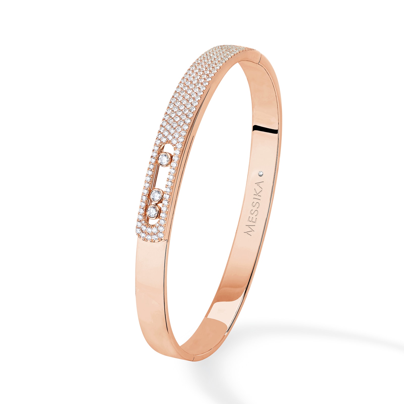 Messika 18k Rose Gold 1.20cttw Diamond Move Noa pave bangle Size Medium Messika 18k Rose Gold 1.20cttw Diamond Move Noa pave bangle Size Medium