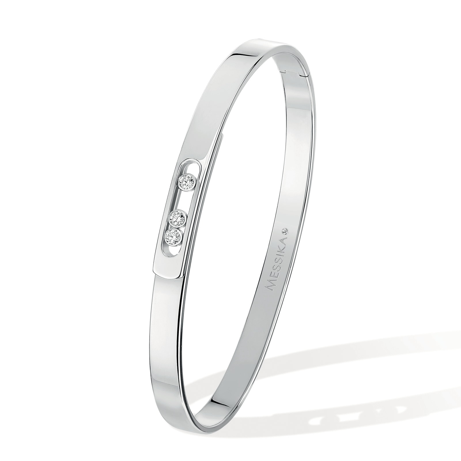 Messika 18k White Gold 0.13cttw Diamond Move Noa Bangle Size Medium Messika 18k White Gold 0.13cttw Diamond Move Noa Bangle Size Medium