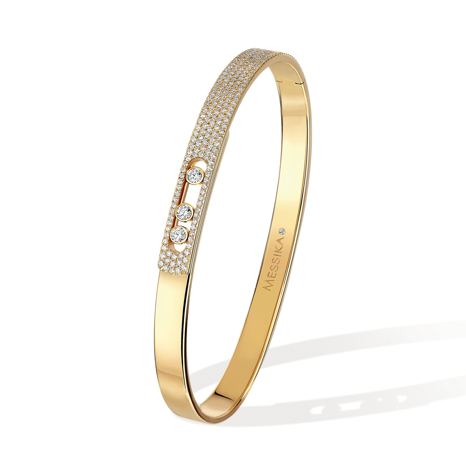 Messika 18k Yellow Gold 0.95cttw Diamond Move Noa Pave Bangle Size Medium Messika 18k Yellow Gold 0.95cttw Diamond Move Noa Pave Bangle Size Medium