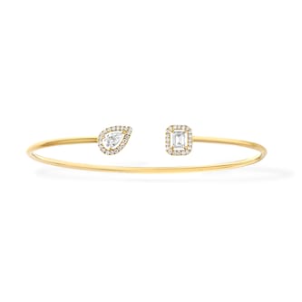 Messika 18k Yellow Gold My Twin Toi & Moi 0.35cttw Diamond Wire Memory bracelet Size Medium Messika 18k Yellow Gold My Twin Toi & Moi 0.35cttw Diamond Wire Memory bracelet Size Medium