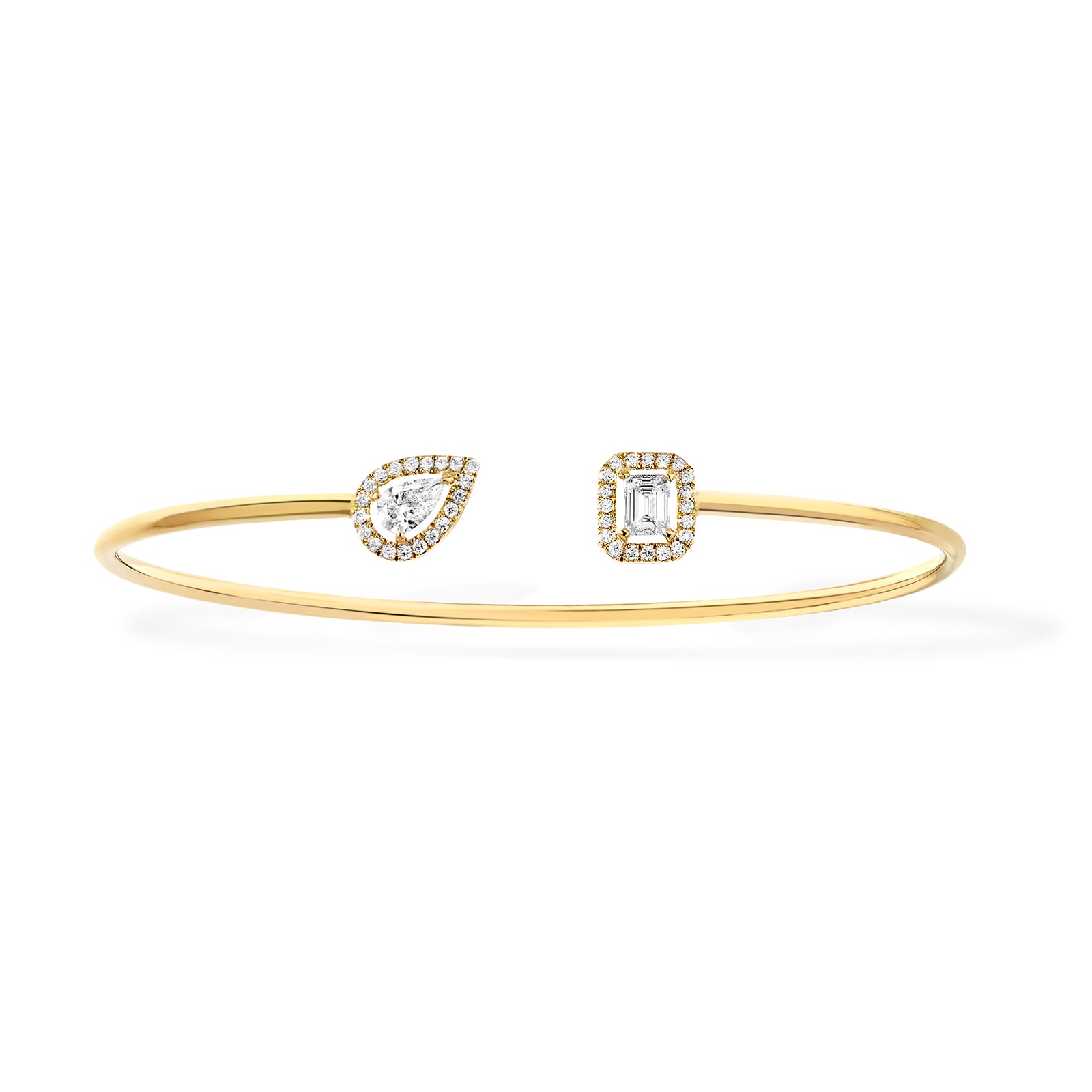 Messika 18k Yellow Gold My Twin Toi & Moi 0.35cttw Diamond Wire Memory bracelet Size Medium