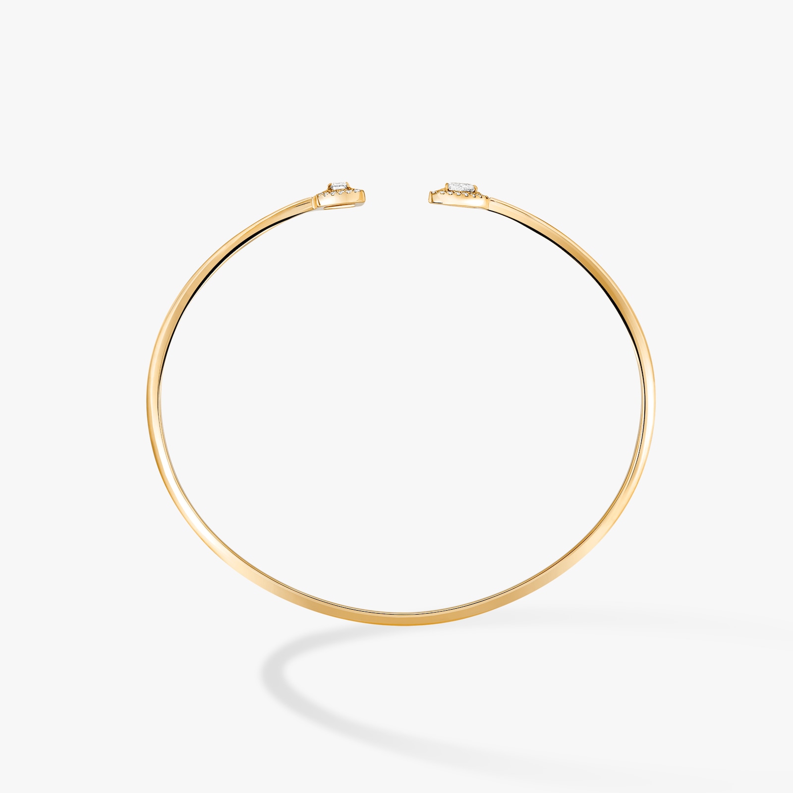 Messika 18k Yellow Gold My Twin Toi & Moi 0.35cttw Diamond Wire Memory bracelet Size Medium