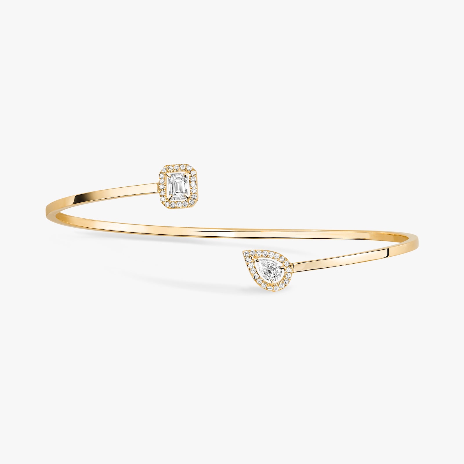 Messika 18k Yellow Gold My Twin Toi & Moi 0.35cttw Diamond Wire Memory bracelet Size Medium