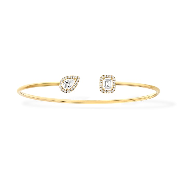 Messika 18k Yellow Gold My Twin 0.35cttw Diamond Wire Memory Bracelet - Size Large