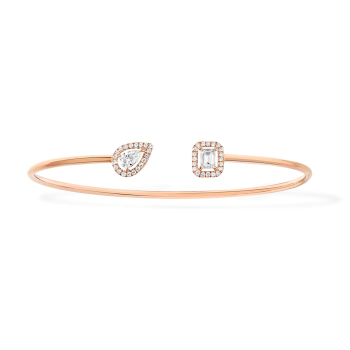 Messika Messika 18ct Rose Gold 0.35cttw Diamond My Twin Wire Memory Bracelet - Size Large