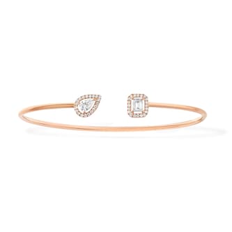 Messika 18k Rose Gold 0.35cttw Diamond My Twin Wire Memory Bracelet Size Large Messika 18k Rose Gold 0.35cttw Diamond My Twin Wire Memory Bracelet Size Large