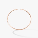 Messika 18k Rose Gold 0.35cttw Diamond My Twin Wire Memory Bracelet Size Large