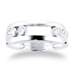 37710720 - Move Uno 0.24cttw Diamond Set Ring In 18ct White Gold