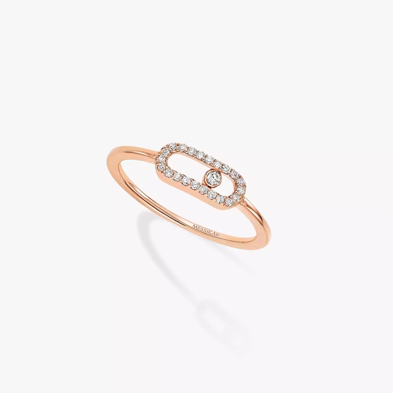 Messika 18ct Rose Gold Move Uno 0.09cttw Diamond Ring