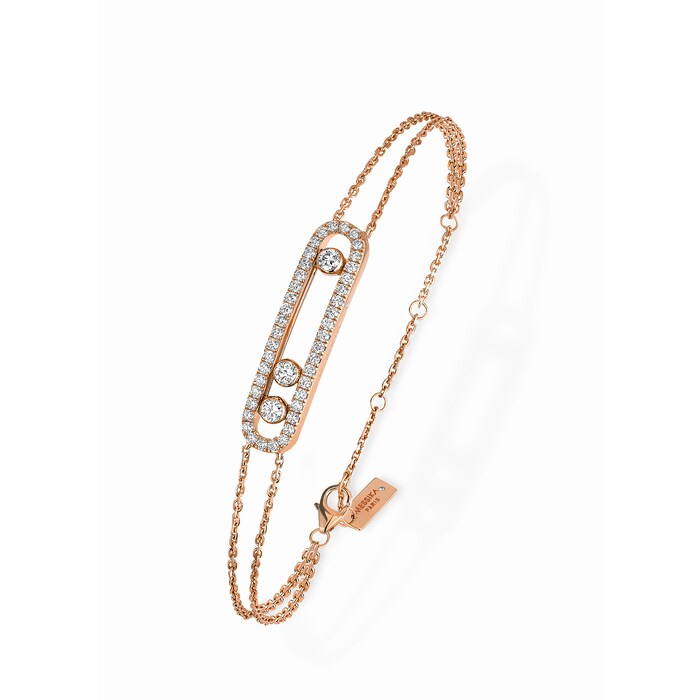 Messika 18k Rose Gold 0.65cttw Diamond Move Classique Bracelet 18.5cm