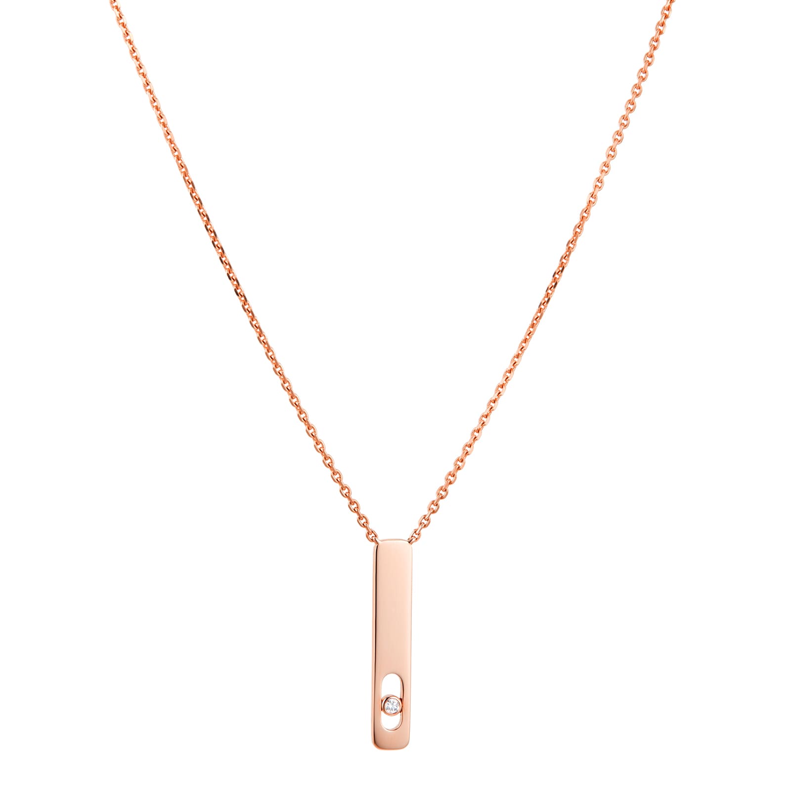 18ct Rose Gold My First Diamond 0.02cttw Necklace