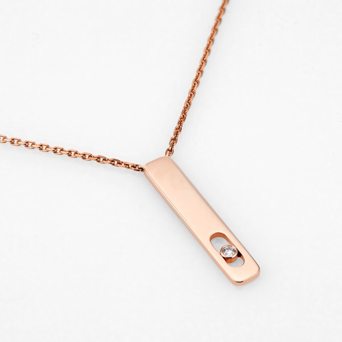 Messika 18ct Rose Gold My First Diamond 0.02cttw Necklace