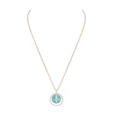 Messika 18k Rose Gold 0.38cttw Diamond and Turquoise Lucky Move Medium Necklace