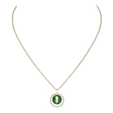 Messika 18k Yellow Gold 0.18cttw Diamond and Malachite Lucky Move Small Necklace 45cm