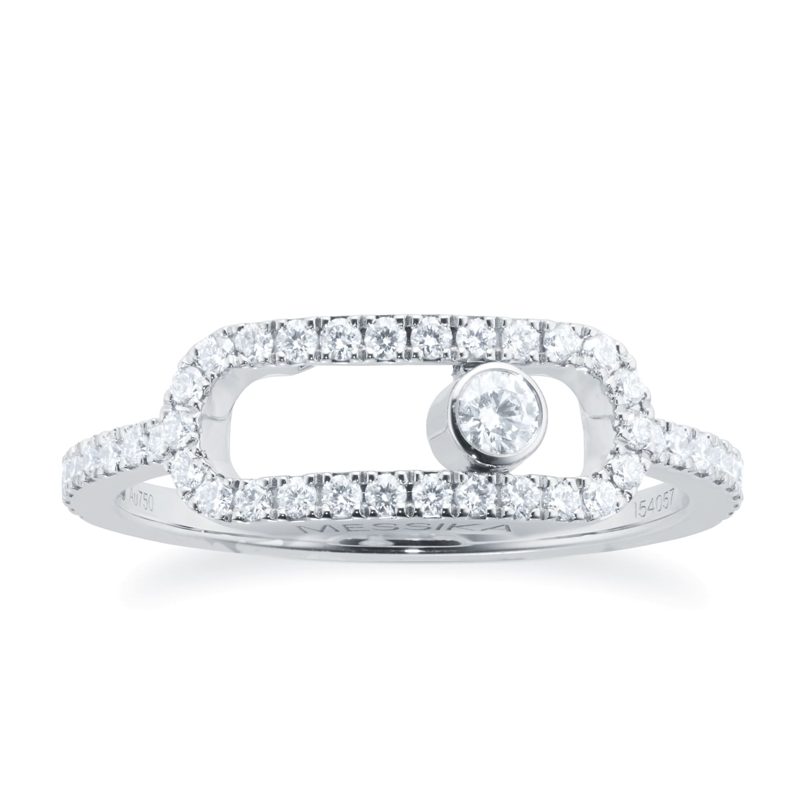 Messika 18ct White Gold Move Uno 0.31cttw Pavé Ring Messika 18ct White Gold Move Uno 0.31cttw Pavé Ring