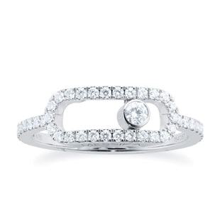 Messika 18ct White Gold Move Uno 0.31cttw Pav&eacute; Ring