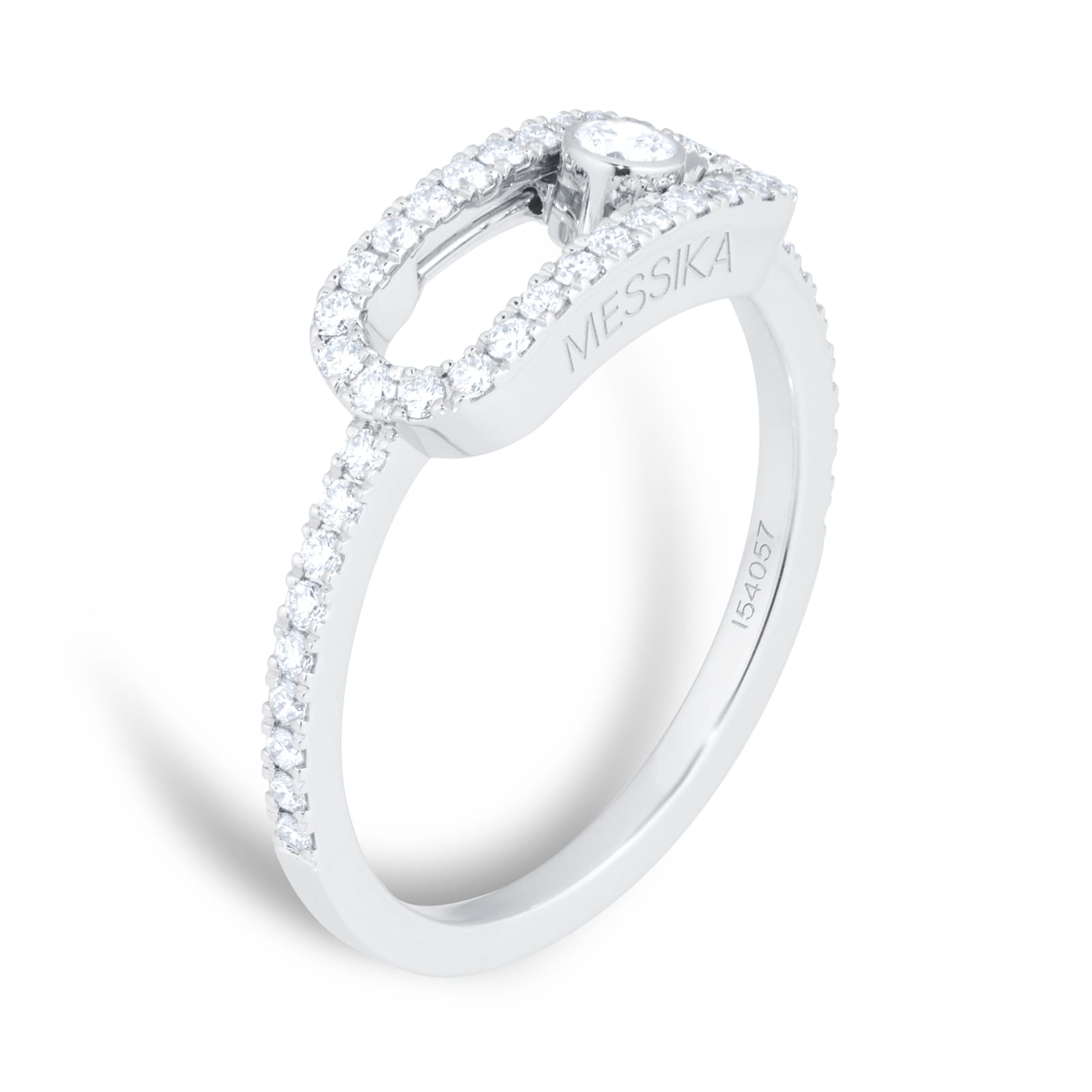 Messika 18ct White Gold Move Uno 0.31cttw Pavé Ring Messika 18ct White Gold Move Uno 0.31cttw Pavé Ring
