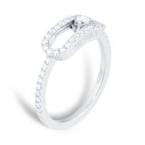 Messika 18ct White Gold Move Uno 0.31cttw Pav&eacute; Ring
